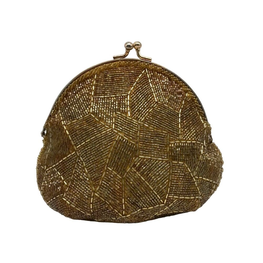 Walborg Gold Beaded Vintage Evening Bag Clutch